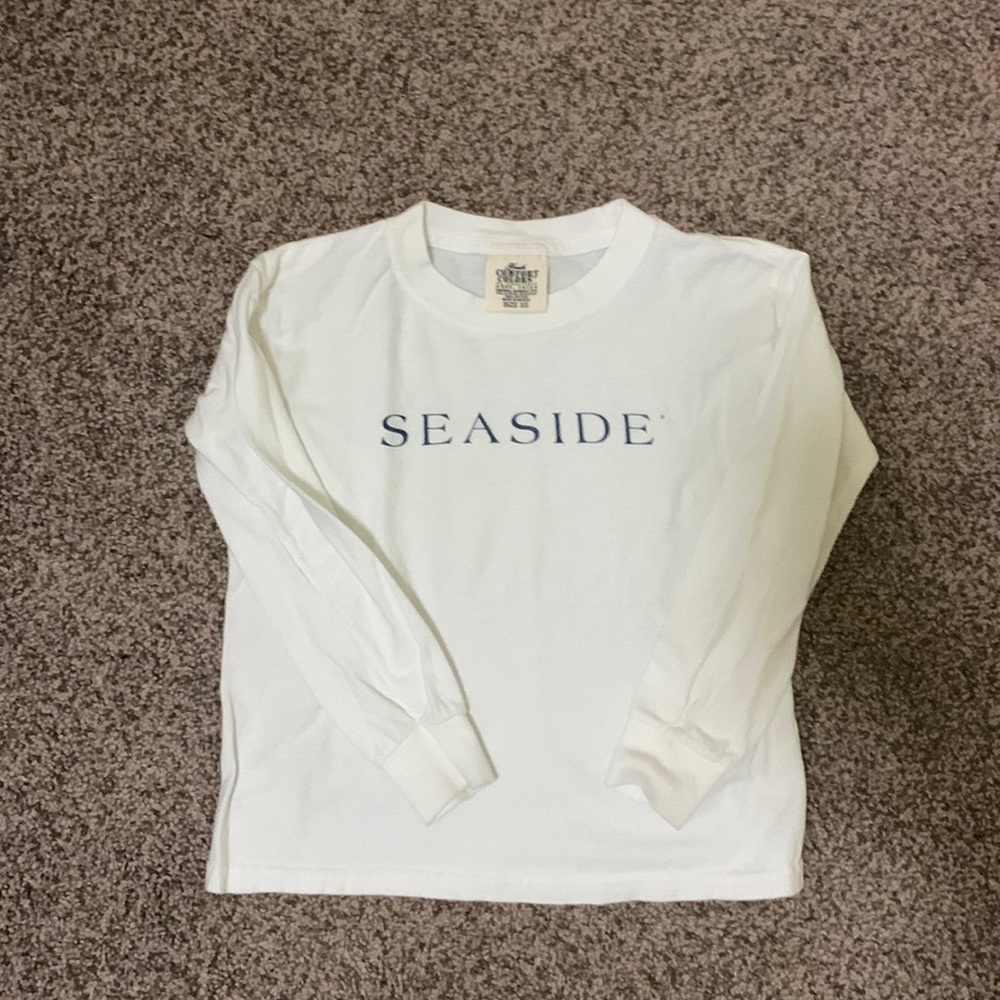 Long Sleeve Youth White Seaside Tee